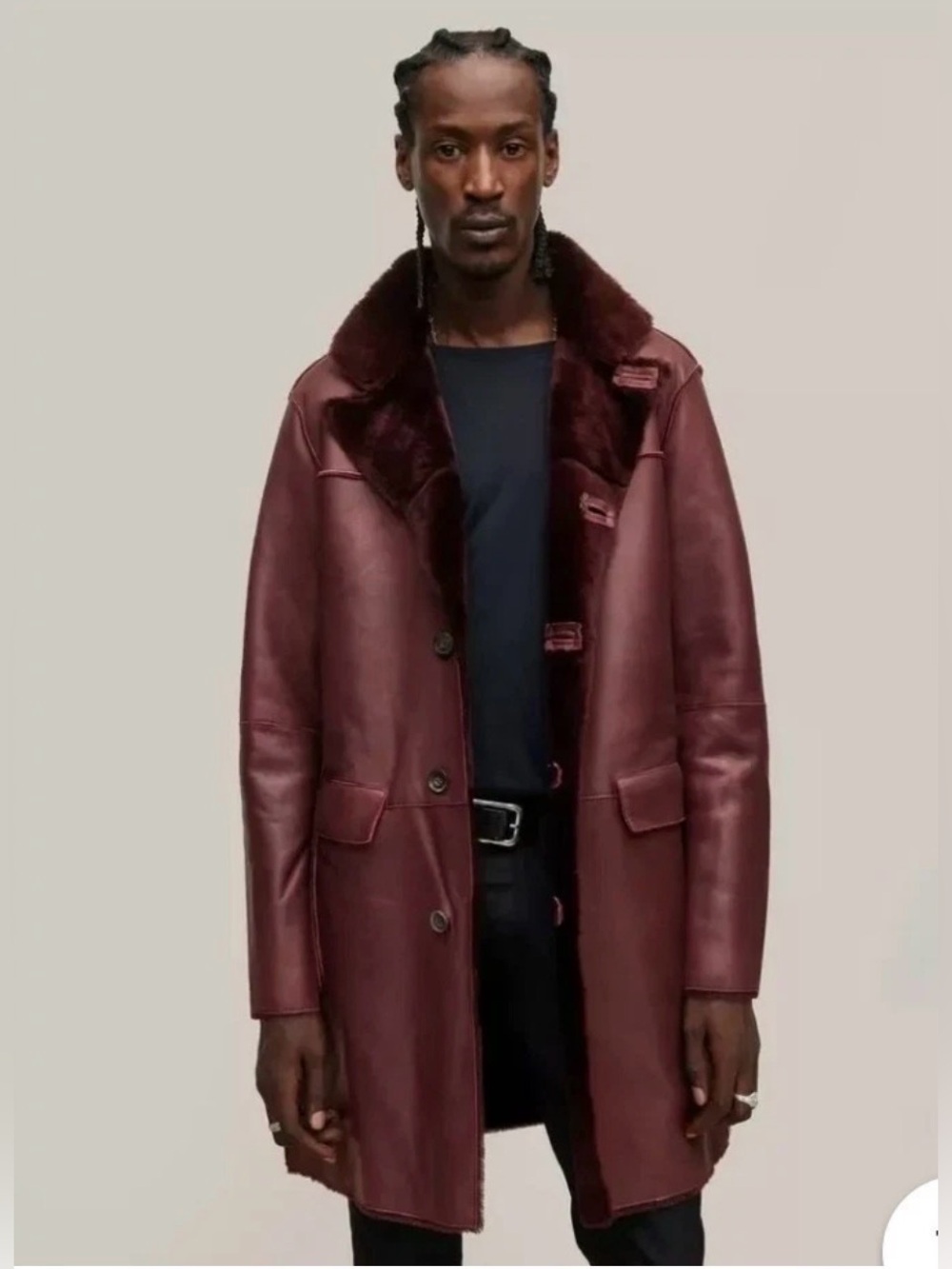 John Varvatos Collection Oxblood Shearling
Size EU48 USA38